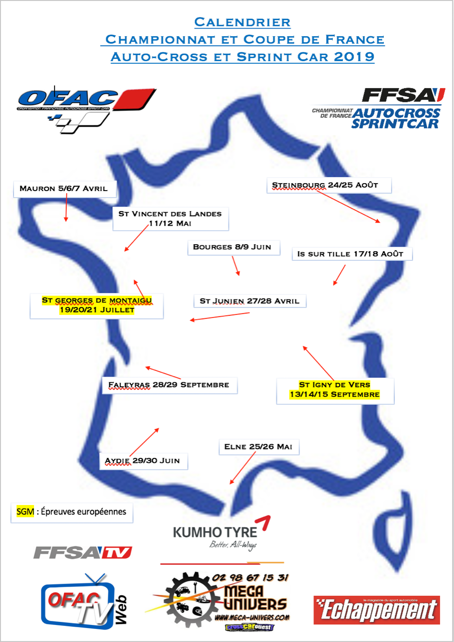 Calendrier Championnat De France Autocross 2022 Calendrier Vacances